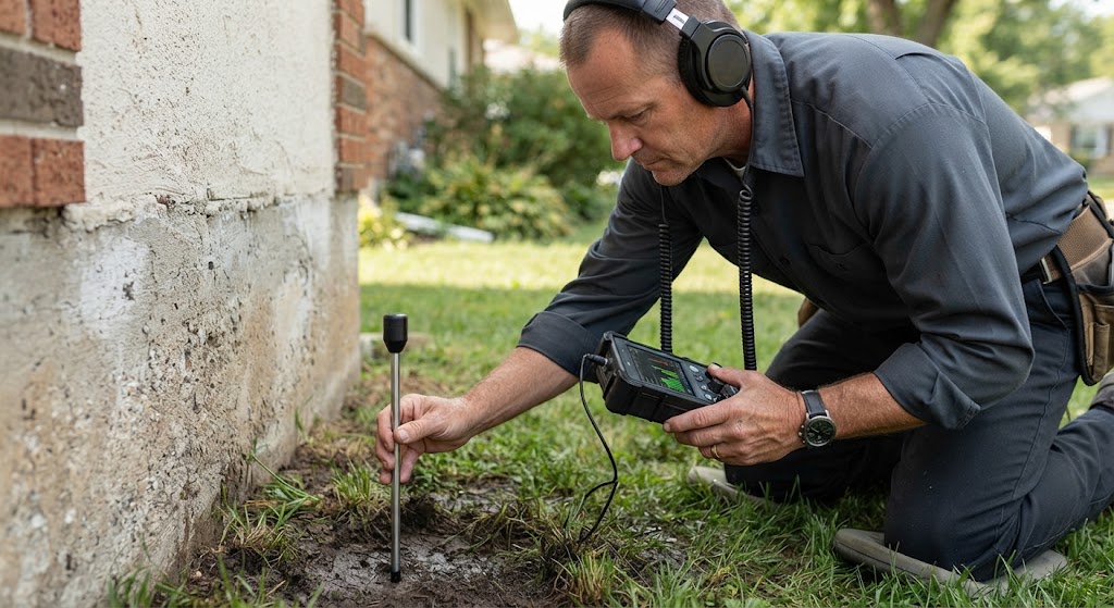 Under slab leak detection North Brunswick process with ground probe